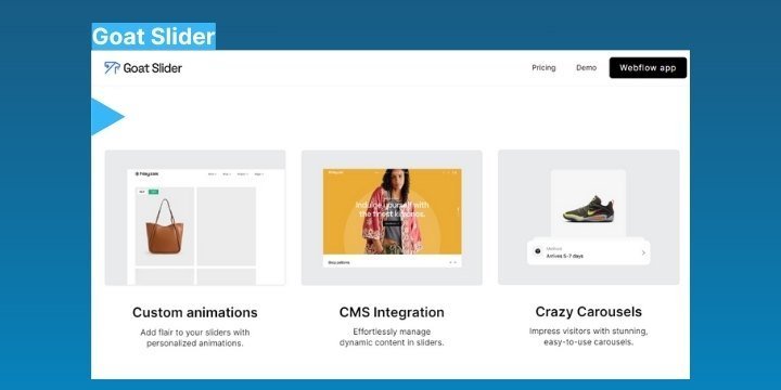 Goat Slider Webflow