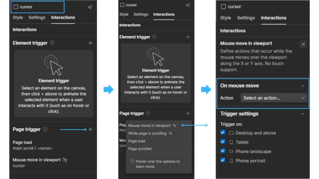 Webflow Cursor Custom