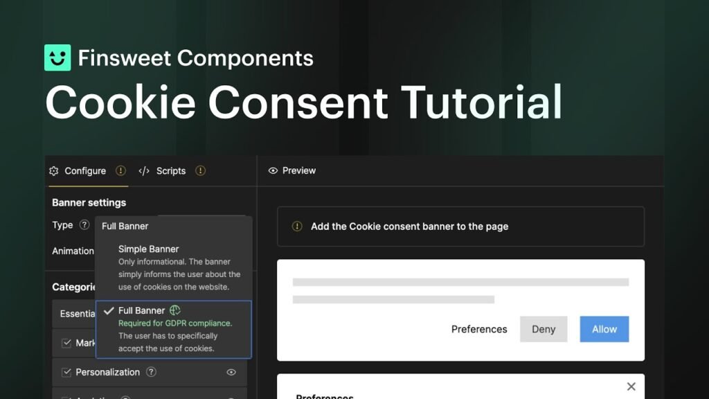 webflow cookie consent app