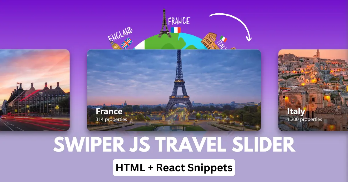 premium swiper js travel slider